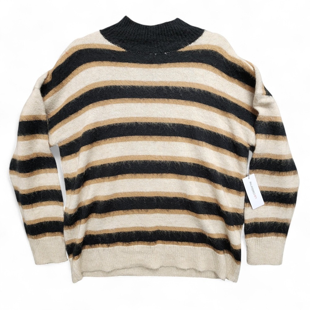 Liz Claiborne Knit Sweater Womens XL‎ Turtle Dove Caramel Heather Wool Blend NEW